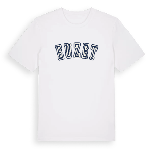 Euzet college t-shirt – ekologisk bomull t-shirt från Pinshirt