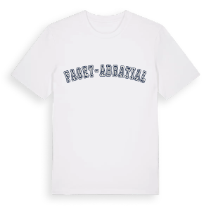 Faget-Abbatial college t-shirt – ekologisk bomull t-shirt från Pinshirt