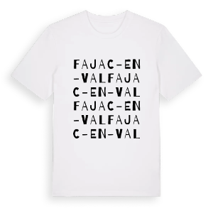 Fajac-en-Val ordlek t-shirt – ekologisk bomull t-shirt från Pinshirt