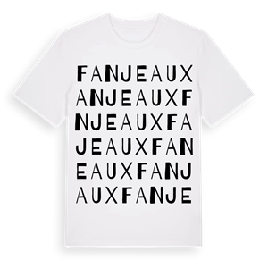 Fanjeaux ordlek t-shirt – ekologisk bomull t-shirt från Pinshirt