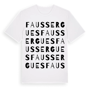 Faussergues ordlek t-shirt – ekologisk bomull t-shirt från Pinshirt