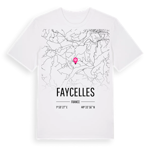 Faycelles karta t-shirt – ekologisk bomull t-shirt från Pinshirt