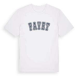 Fayet college t-shirt – ekologisk bomull t-shirt från Pinshirt