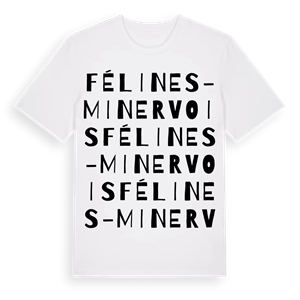 Félines-Minervois ordlek t-shirt – ekologisk bomull t-shirt från Pinshirt