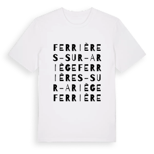 Ferrières-sur-Ariège ordlek t-shirt – ekologisk bomull t-shirt från Pinshirt