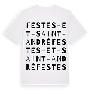 Festes-et-Saint-André ordlek t-shirt – ekologisk bomull t-shirt från Pinshirt