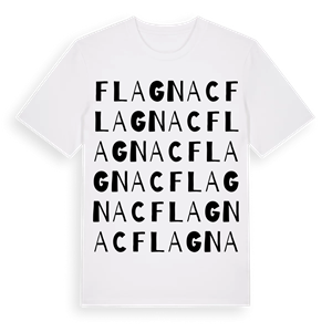 Flagnac ordlek t-shirt – ekologisk bomull t-shirt från Pinshirt