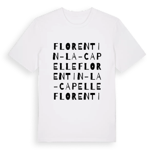 Florentin-la-Capelle ordlek t-shirt – ekologisk bomull t-shirt från Pinshirt