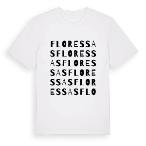 Floressas ordlek t-shirt – ekologisk bomull t-shirt från Pinshirt