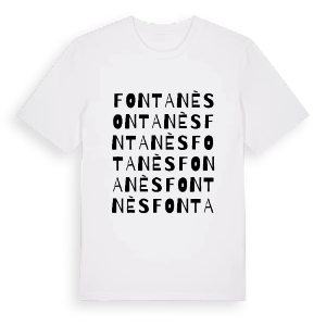Fontanès ordlek t-shirt – ekologisk bomull t-shirt från Pinshirt