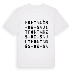 Fontanès-de-Sault ordlek t-shirt – ekologisk bomull t-shirt från Pinshirt