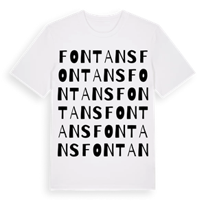 Fontans ordlek t-shirt – ekologisk bomull t-shirt från Pinshirt