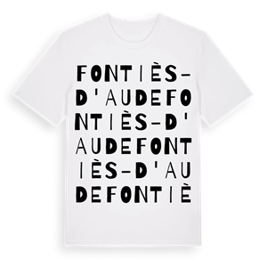 Fontiès-d'Aude ordlek t-shirt – ekologisk bomull t-shirt från Pinshirt
