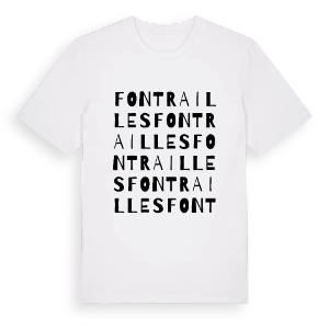 Fontrailles ordlek t-shirt – ekologisk bomull t-shirt från Pinshirt