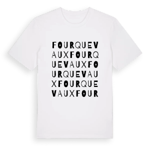 Fourquevaux ordlek t-shirt – ekologisk bomull t-shirt från Pinshirt