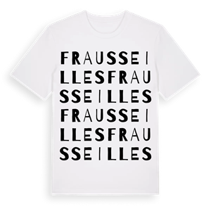 Frausseilles ordlek t-shirt – ekologisk bomull t-shirt från Pinshirt