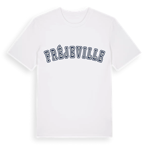 Fréjeville college t-shirt – ekologisk bomull t-shirt från Pinshirt