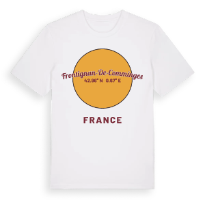 Frontignan-de-Comminges cirkel t-shirt – ekologisk bomull t-shirt från Pinshirt