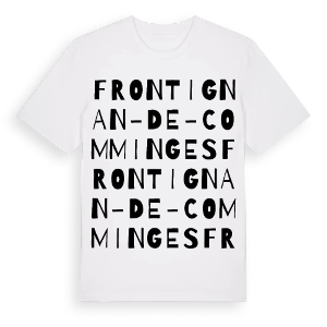 Frontignan-de-Comminges ordlek t-shirt – ekologisk bomull t-shirt från Pinshirt