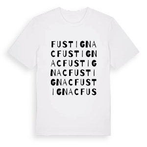 Fustignac ordlek t-shirt – ekologisk bomull t-shirt från Pinshirt