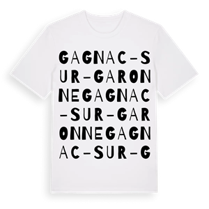 Gagnac-sur-Garonne ordlek t-shirt – ekologisk bomull t-shirt från Pinshirt