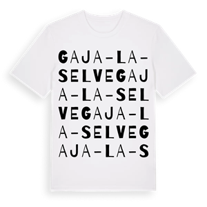 Gaja-la-Selve ordlek t-shirt – ekologisk bomull t-shirt från Pinshirt
