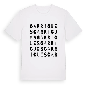 Garrigues ordlek t-shirt – ekologisk bomull t-shirt från Pinshirt