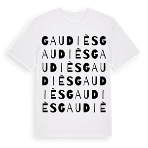 Gaudiès ordlek t-shirt – ekologisk bomull t-shirt från Pinshirt