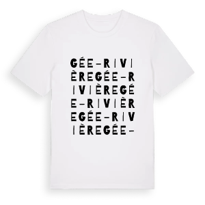 Gée-Rivière ordlek t-shirt – ekologisk bomull t-shirt från Pinshirt