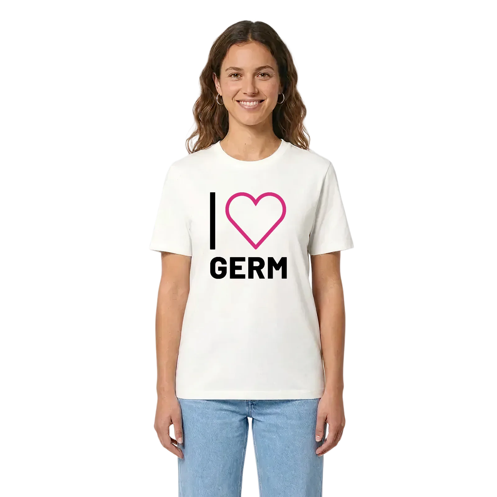 Jag älskar Germ t-shirt stort tryck – White, i miljö