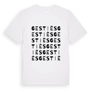 Gestiès ordlek t-shirt – ekologisk bomull t-shirt från Pinshirt
