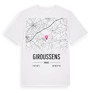 Giroussens karta t-shirt – ekologisk bomull t-shirt från Pinshirt
