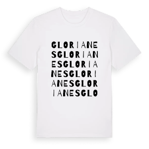 Glorianes ordlek t-shirt – ekologisk bomull t-shirt från Pinshirt