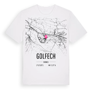 Golfech karta t-shirt – ekologisk bomull t-shirt från Pinshirt
