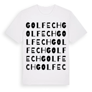 Golfech ordlek t-shirt – ekologisk bomull t-shirt från Pinshirt
