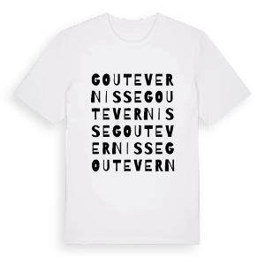Goutevernisse ordlek t-shirt – ekologisk bomull t-shirt från Pinshirt