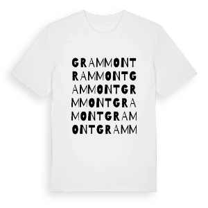 Grammont ordlek t-shirt – ekologisk bomull t-shirt från Pinshirt