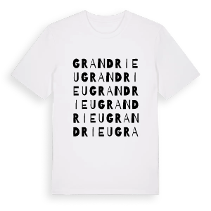 Grandrieu ordlek t-shirt – ekologisk bomull t-shirt från Pinshirt