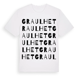 Graulhet ordlek t-shirt – ekologisk bomull t-shirt från Pinshirt