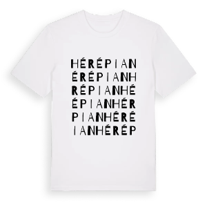 Hérépian ordlek t-shirt – ekologisk bomull t-shirt från Pinshirt