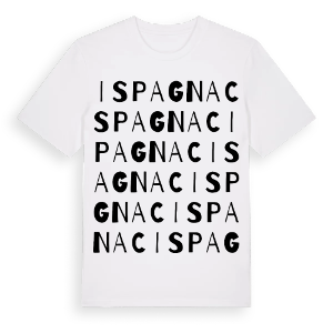 Ispagnac ordlek t-shirt – ekologisk bomull t-shirt från Pinshirt