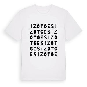 Izotges ordlek t-shirt – ekologisk bomull t-shirt från Pinshirt