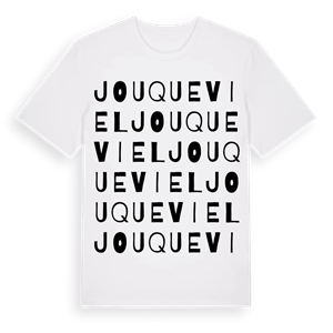 Jouqueviel ordlek t-shirt – ekologisk bomull t-shirt från Pinshirt