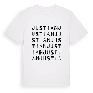 Justian ordlek t-shirt – ekologisk bomull t-shirt från Pinshirt