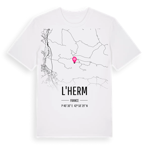 L'Herm karta t-shirt – ekologisk bomull t-shirt från Pinshirt