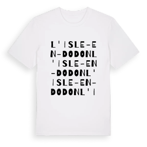 L'Isle-en-Dodon ordlek t-shirt – ekologisk bomull t-shirt från Pinshirt