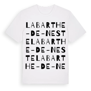 La Barthe-de-Neste ordlek t-shirt – ekologisk bomull t-shirt från Pinshirt