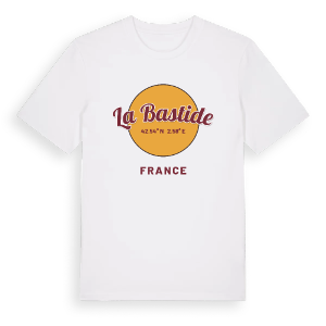 La Bastide cirkel t-shirt – ekologisk bomull t-shirt från Pinshirt