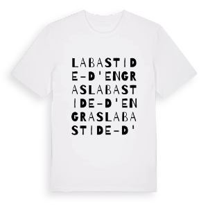 La Bastide-d'Engras ordlek t-shirt – ekologisk bomull t-shirt från Pinshirt