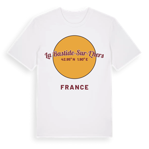 La Bastide-sur-l'Hers cirkel t-shirt – ekologisk bomull t-shirt från Pinshirt